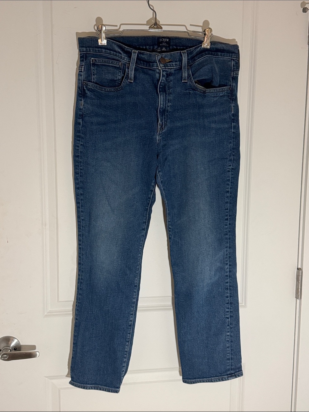 J. Crew Women's Straight-Leg Jeans in Medium Blue Wash